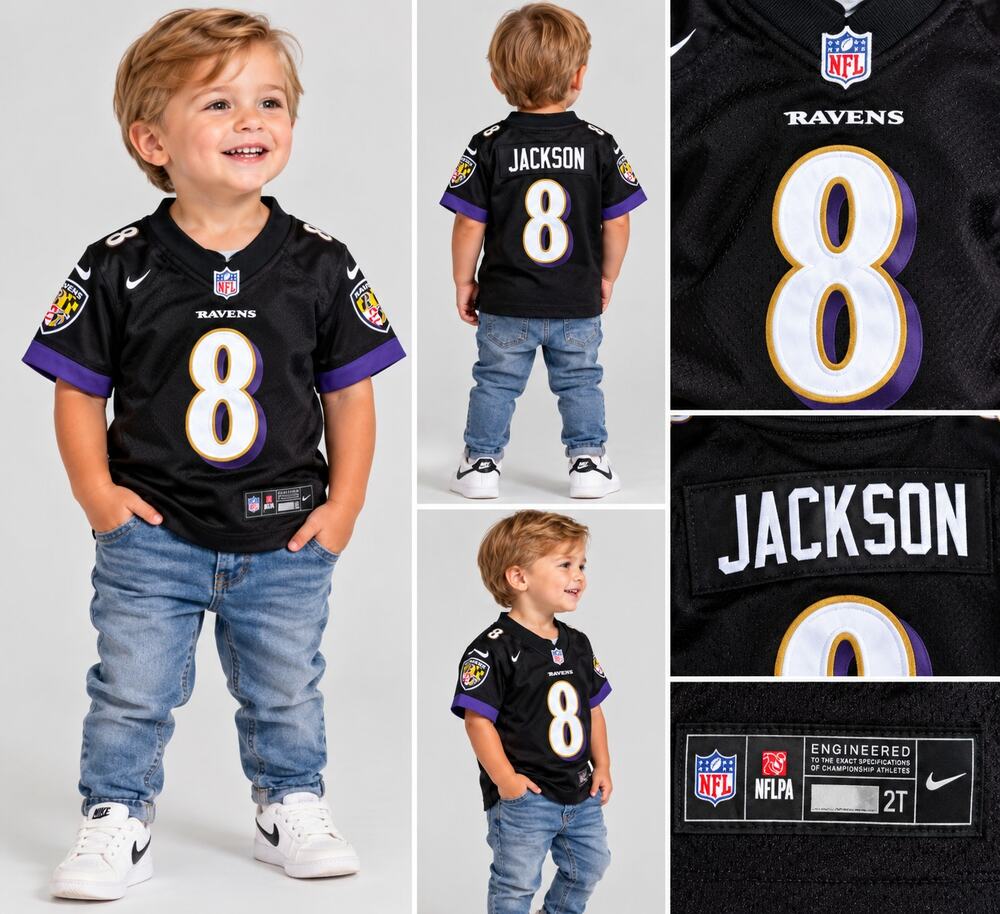 Nike Baltimore Ravens Lamar Jackson #8 Toddler Jersey 2T NWT